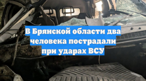 В Брянской области два человека пострадали при ударах ВСУ