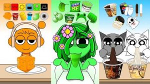 Sprunkys Emoji Challenge Рамен Ттокбокки Кимбап и куриный мукбанг