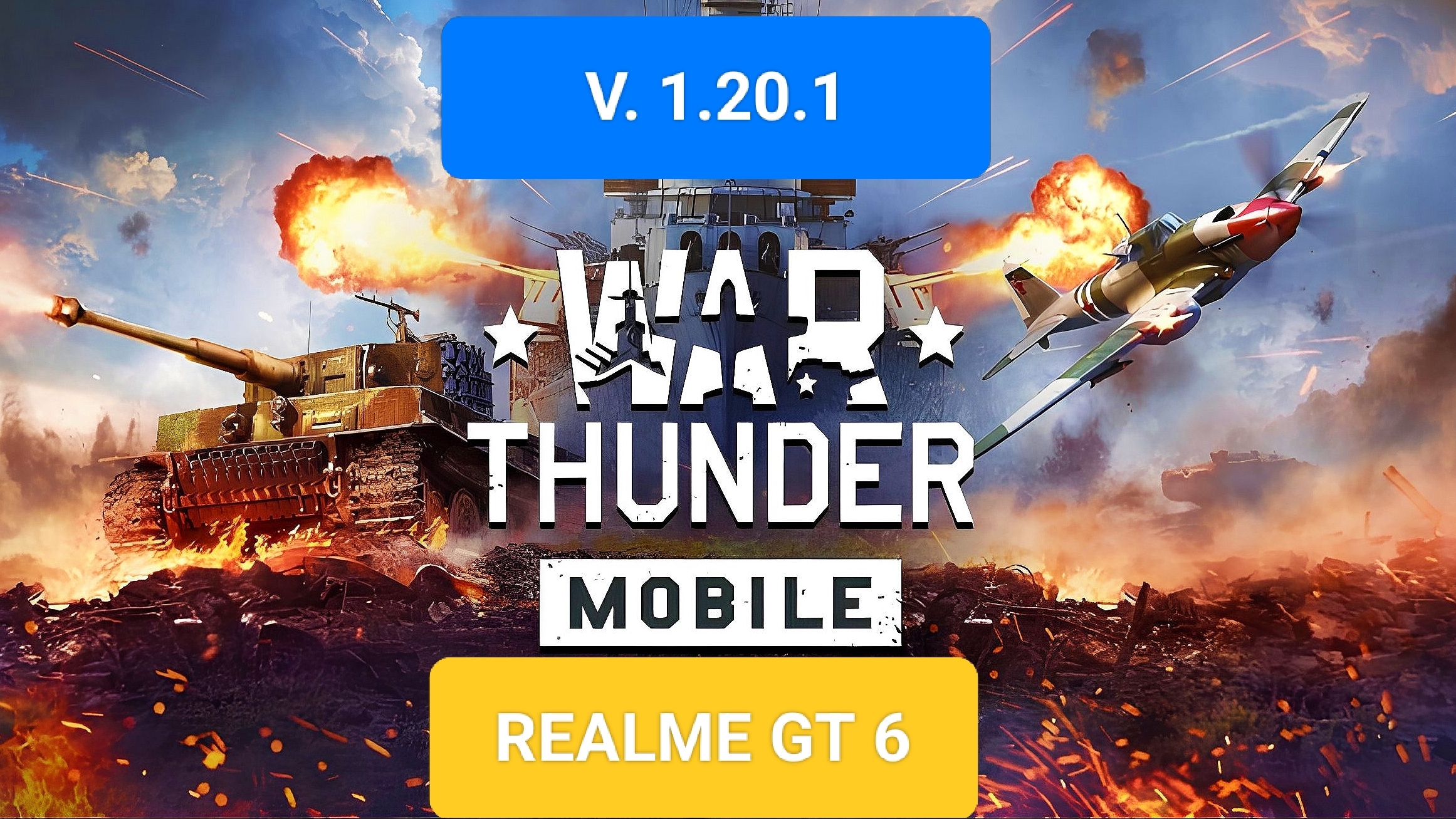 War thunder mobile v. 1.20.1 FHD+/Max/RT On - Realme GT 6 смотреть онлайн