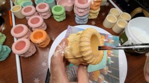 Покрытие лаком изделия из гипса. Ручная работа.