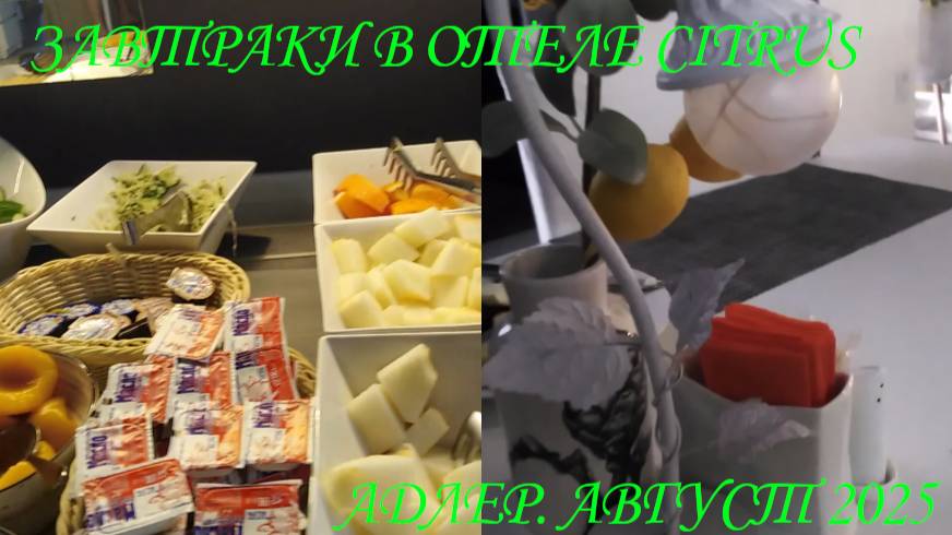 ЗАВТРАКИ В ОТЕЛЕ "CITRUS". ОТДЫХ В АДЛЕРЕ. АВГУС 2025. смотреть онлайн