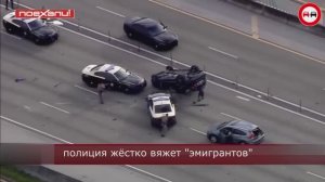 Подборка захватывающих погонь за преступниками с авариями и ДТП.