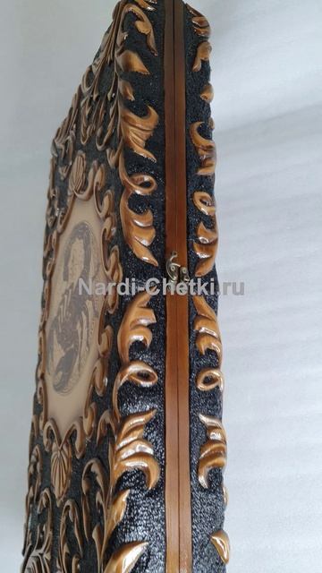 Нарды резные со скорпионом "Смертельный бросок"