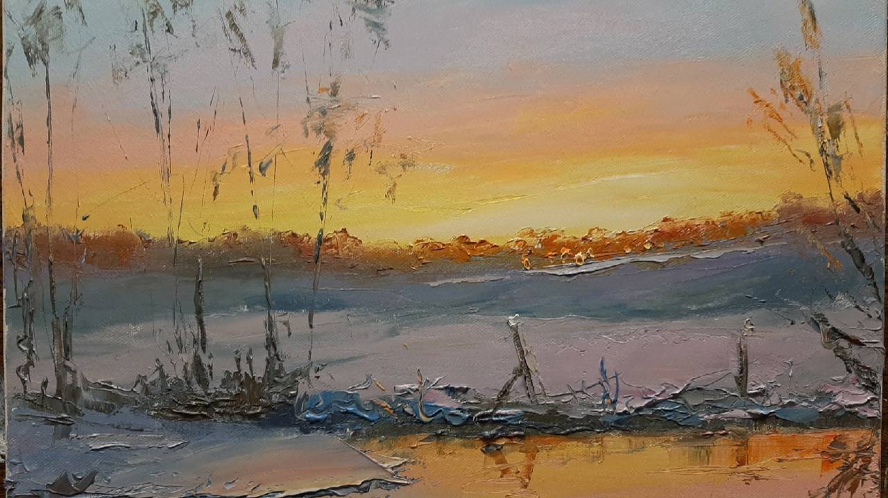 Зимний пейзаж смотреть онлайн