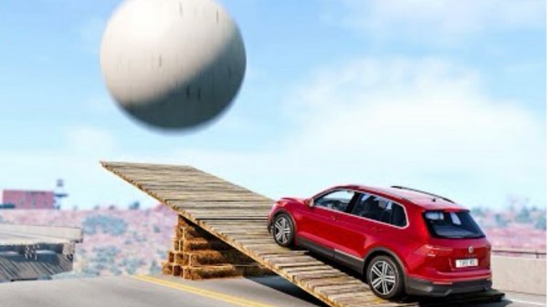 Катапульта в BeamNG Drive