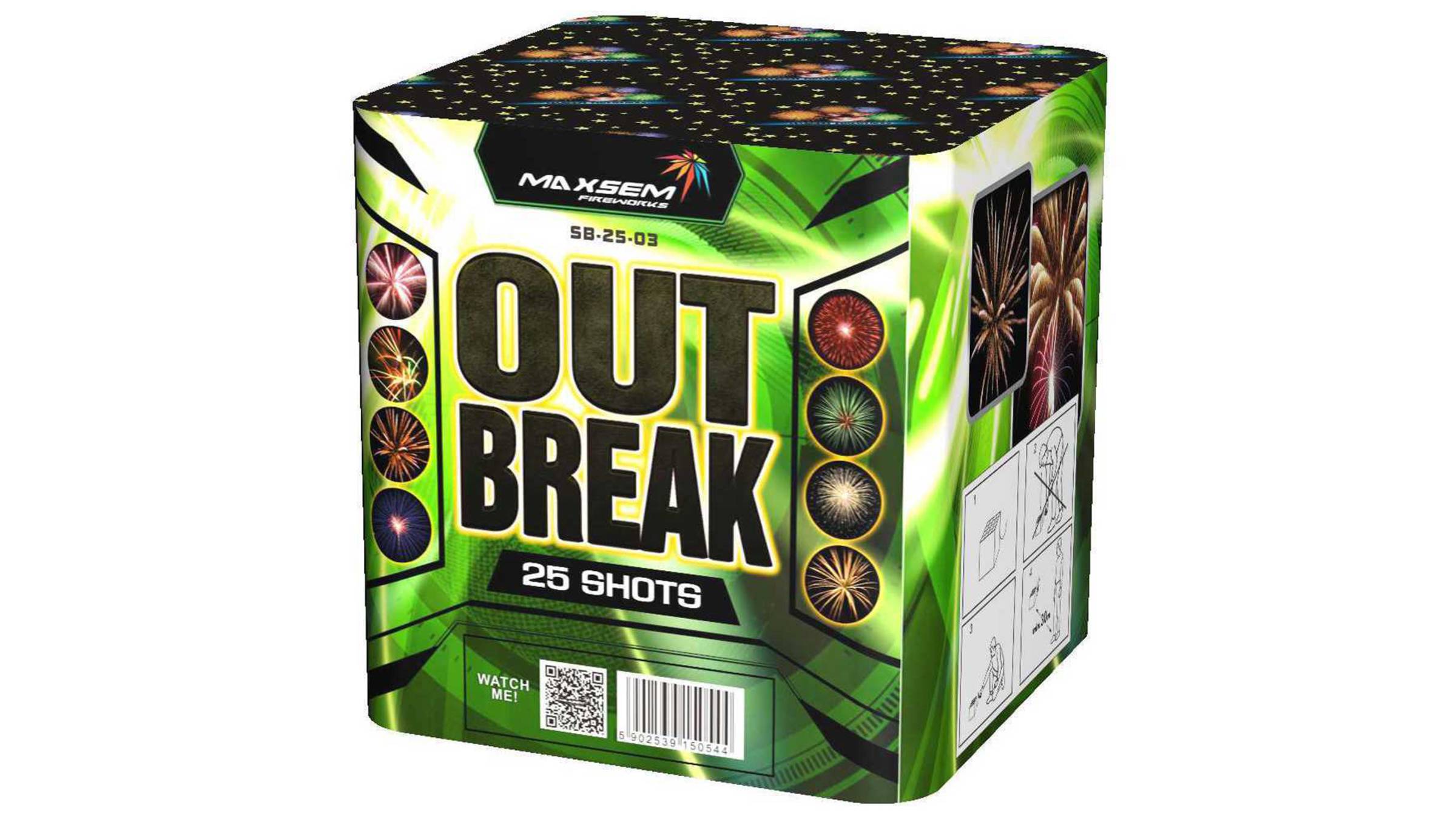 SB-25-03 Салют "OUT BREAK" (1,2" х 25 залпов) "Maxsem" смотреть онлайн