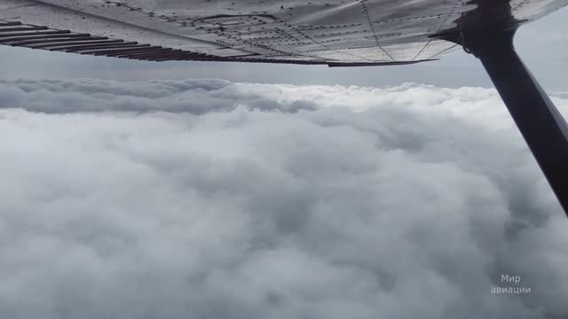 Пробивание облачности на самолете Cessna 172