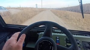 Обкатка вездехода, вид с кабины!!!