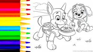 Щенячий патруль раскраска | мультики с игрушками | видео для детей