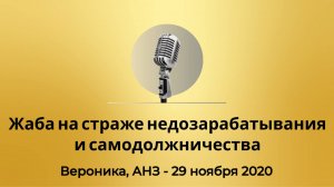 Спикерская Золотого фонда АНЗ «Жаба на страже недозарабатывания и самодолжничества», Вероника 291120