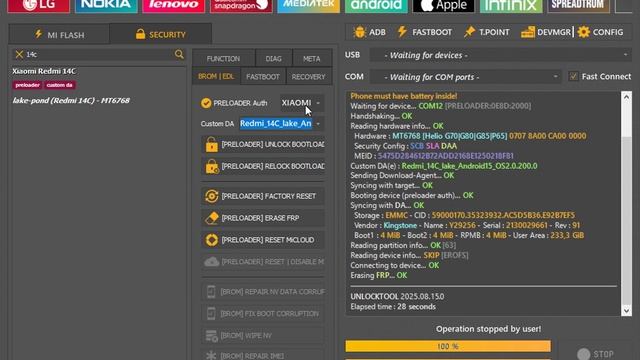 Redmi 14c 2409BRN2CY Frp Unloocktoll