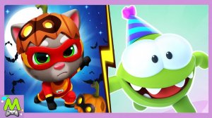 Говорящий Том против Ам Няма.Праздничный Забег на Хэллоуин и День Рождения.Кто Круче и Быстрее