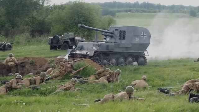 Великая Отечественная война, реконструкция (фестиваль "Сибирский огонь" - 2019). смотреть онлайн