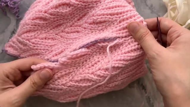 Берет бриошь крючком 2 часть