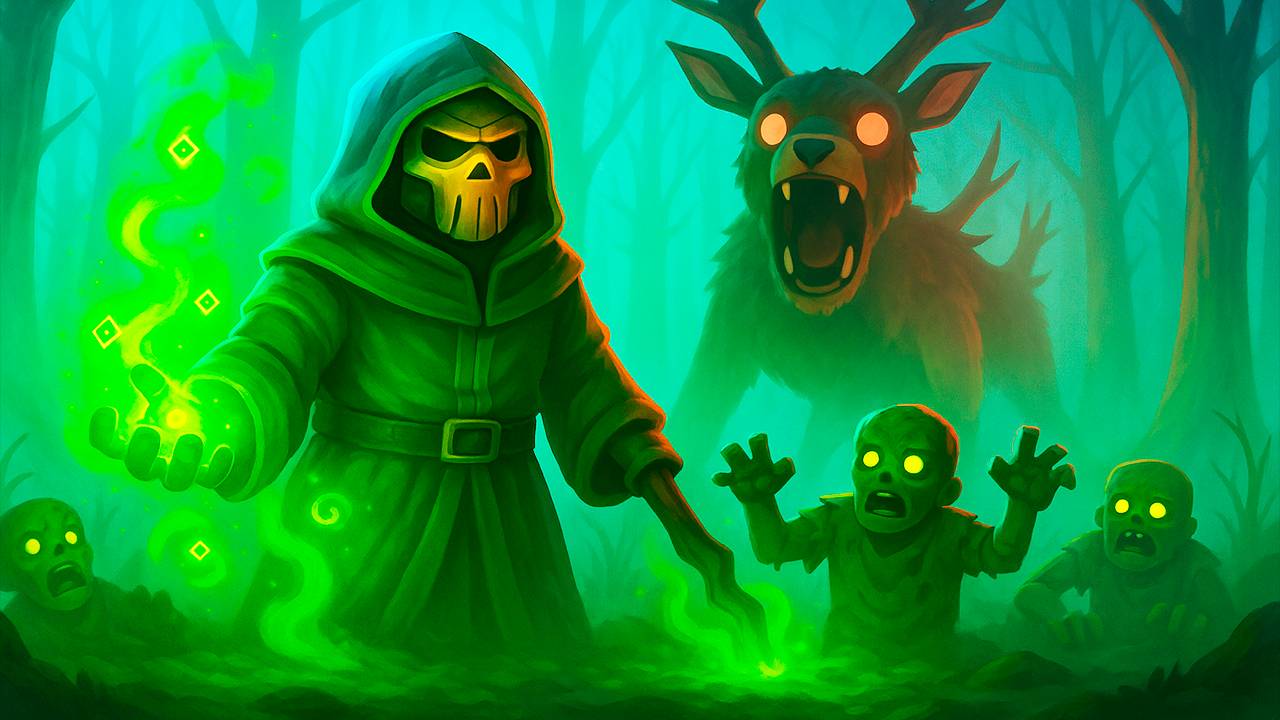 Выжил 99 НОЧЕЙ за НЕКРОМАНТА в Лесу в РОБЛОКС! смотреть онлайн