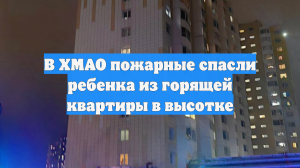 В ХМАО пожарные спасли ребенка из горящей квартиры в высотке