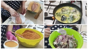 "Жизнь на пенсии".. Сегодня рыбный день . Сделала сванскую соль с чесноком.