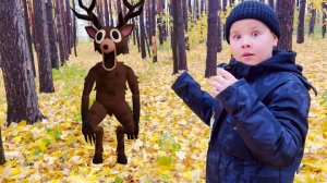 99 НОЧЕЙ в ЛЕСУ в РЕАЛЬНОЙ ЖИЗНИ! Брозаврики встретили ОЛЕНЯ из РОБЛОКС Deer Monster из 99 ночей