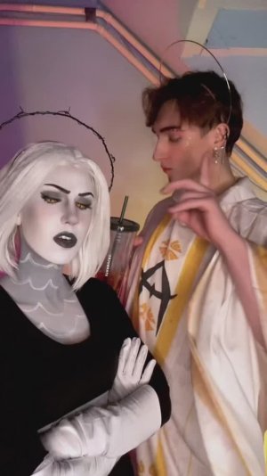 Косплей Отель хазбин. Лют и Адам. Перезалив. Песня.