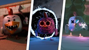 все БИТВЫ МИФОВ в чикен ган /все серии