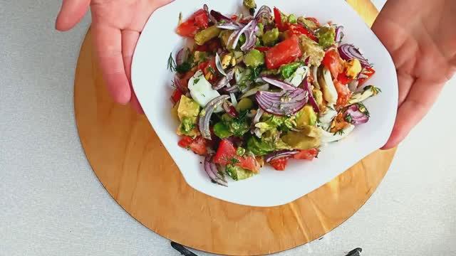 Салат овощной с авокадо Красиво Вкусно Просто смотреть онлайн