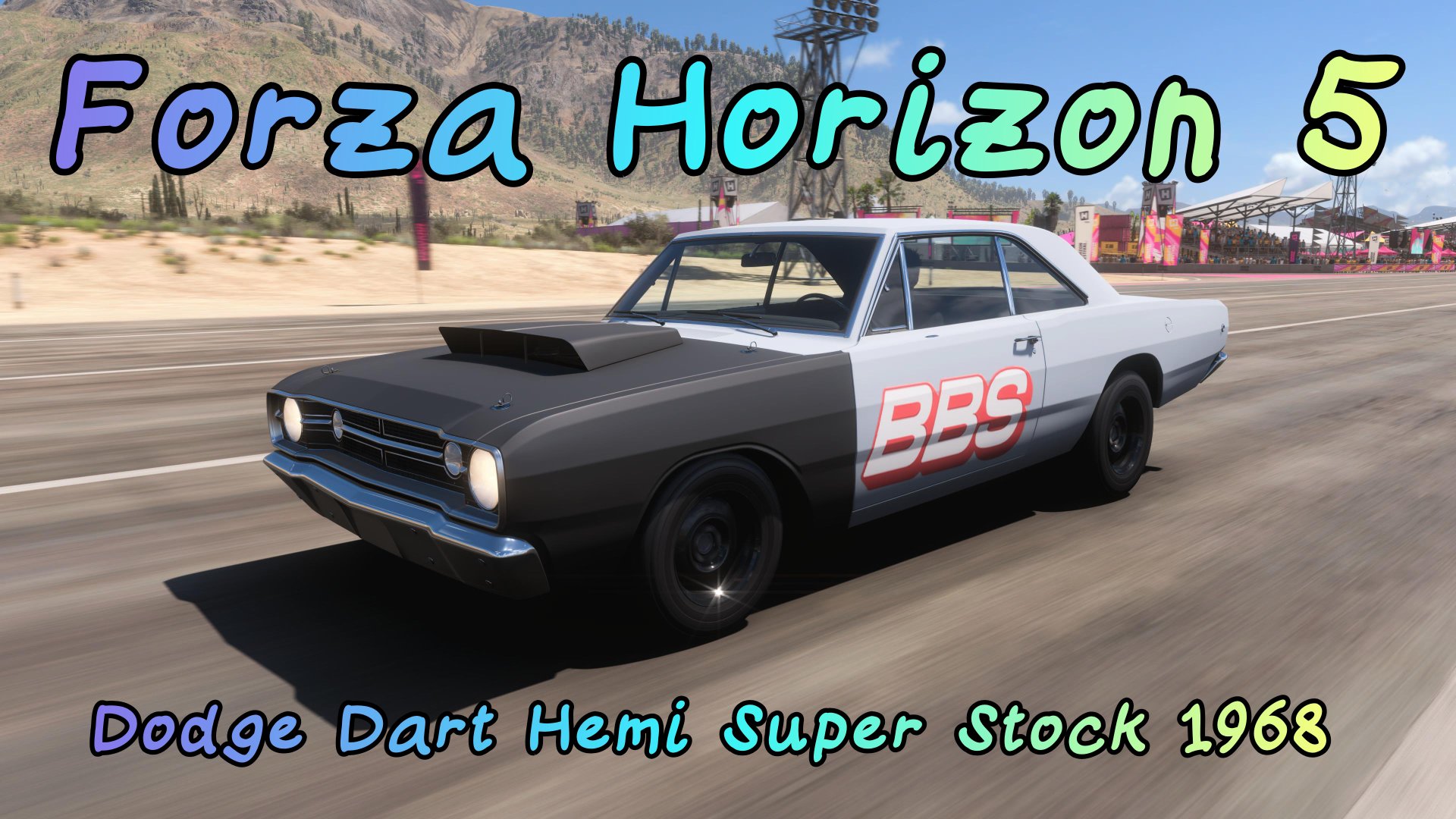 Dodge Dart Hemi Super Stock 1968 — мускулистый американец бросает вызов горизонтам в Forza Horizon 5 смотреть онлайн