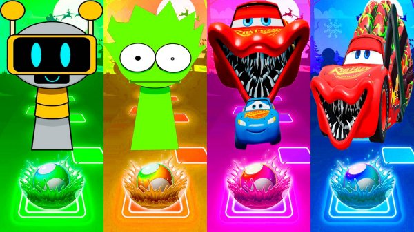 Coffin Dance Спрунки и Машина Маккуина 115 уровень - Мультики про Спрунке | в Tiles Hop