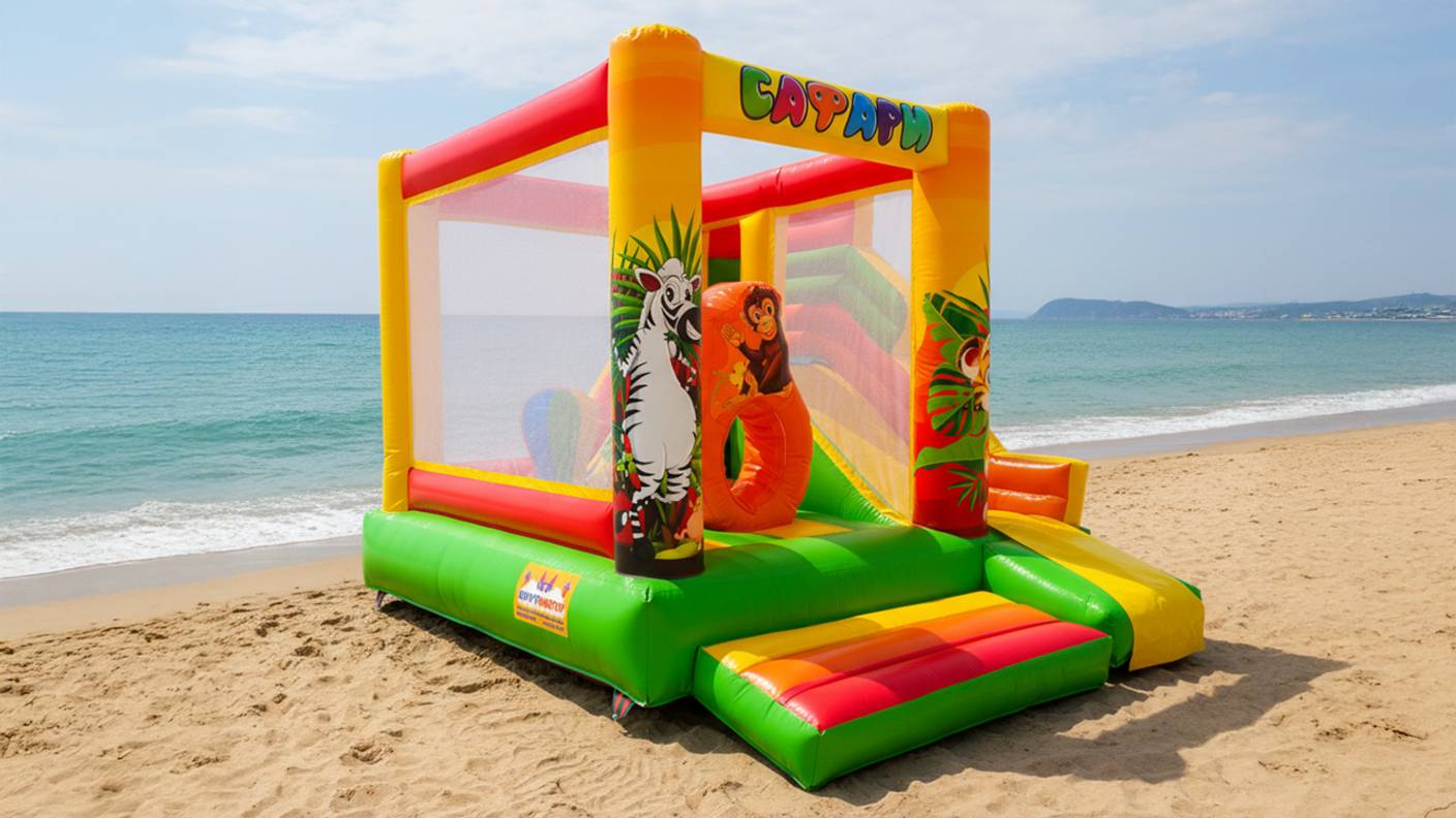 Коммерческий надувной батут «Чудо-сафари мини», 4*3,5*2,8 м смотреть онлайн