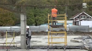 В селе Курджиново продолжается строительство физкультурно-оздоровительного комплекса