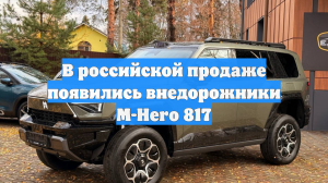 В российской продаже появились внедорожники M-Hero 817