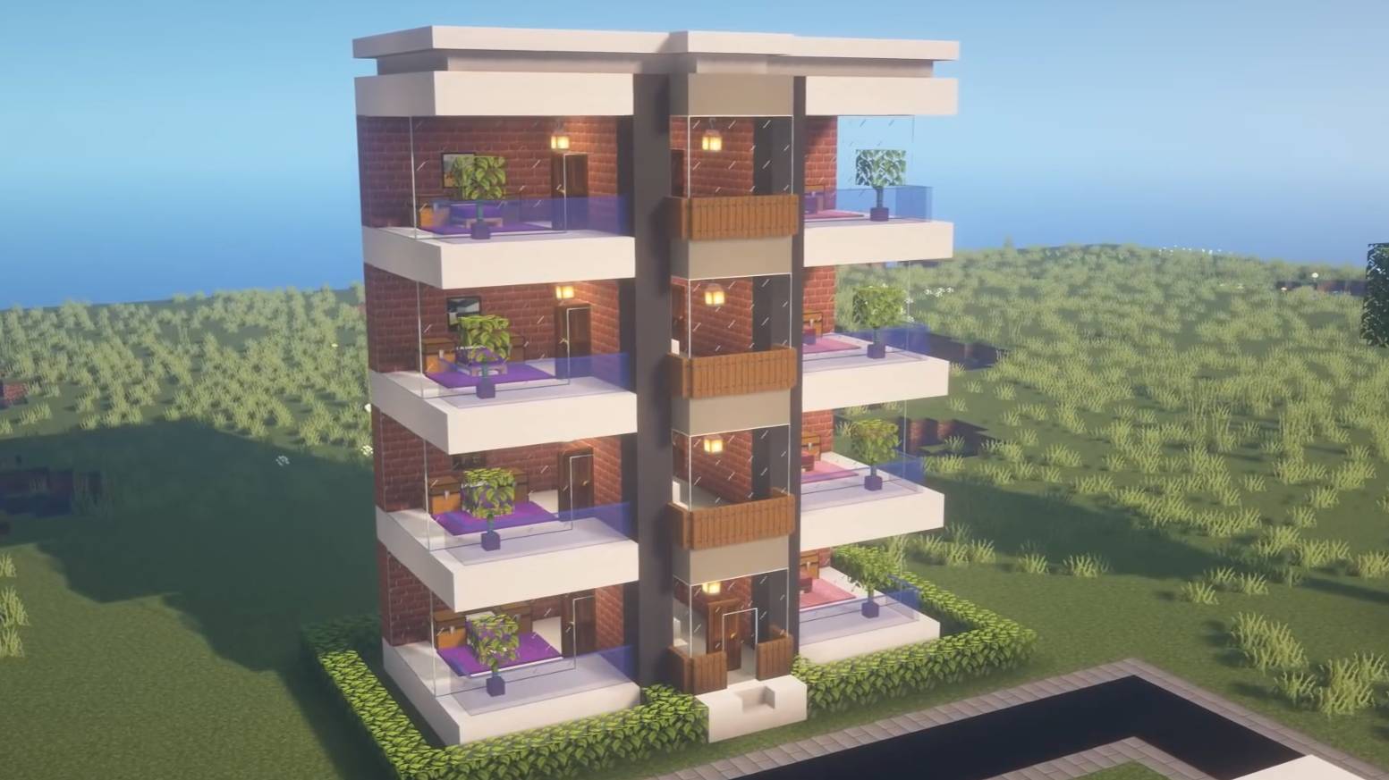 Майнкрафт как построить МНОГОЭТАЖНЫЙ ДОМ #майнкрафт #постройки красивый дом смотреть онлайн