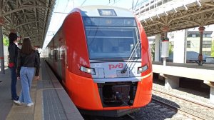 МЦК метро Москва | Московское центральное кольцо прибытие и отправление поезда Ласточка