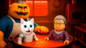 😨 МИСТЕР МИКС ХОТЕЛ СДЕЛАТЬ ИЗ МЕНЯ И БАБУШКИ СУП! 🍲 ROBLOX КОТЕНОК КРОНОС