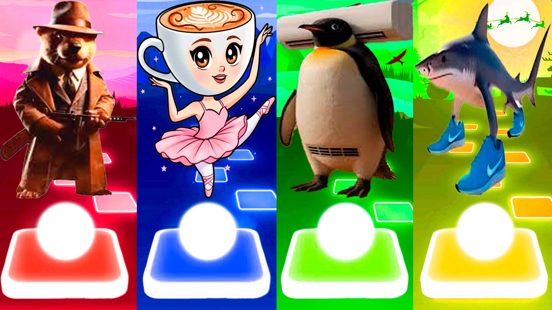 БОБРИТО БАНДИТО 🆚 БАЛЕРИНА КАПУЧИНО 🆚 ПИНГВИНАТОР ТЕРМОРЕГУЛЯТОР 🆚 ТРАЛАЛЕРО ТРАЛАЛА | Tiles №256 смотреть онлайн