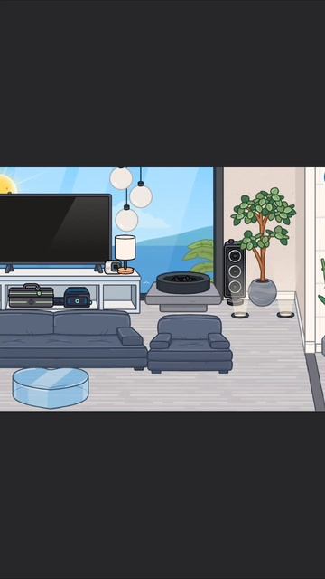 Идея обустройства гостиной в игре токабокаворлд