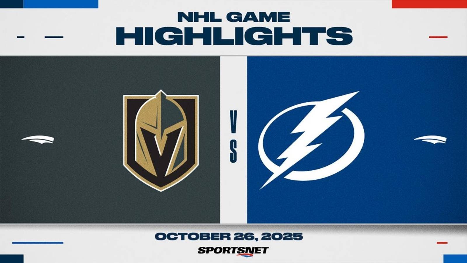 NHL Highlights ｜ Lightning Vs. Golden Knights - October 26, 2025