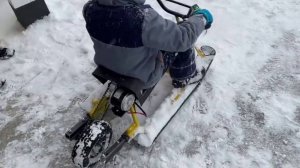 Как собрать электроснегоход дома