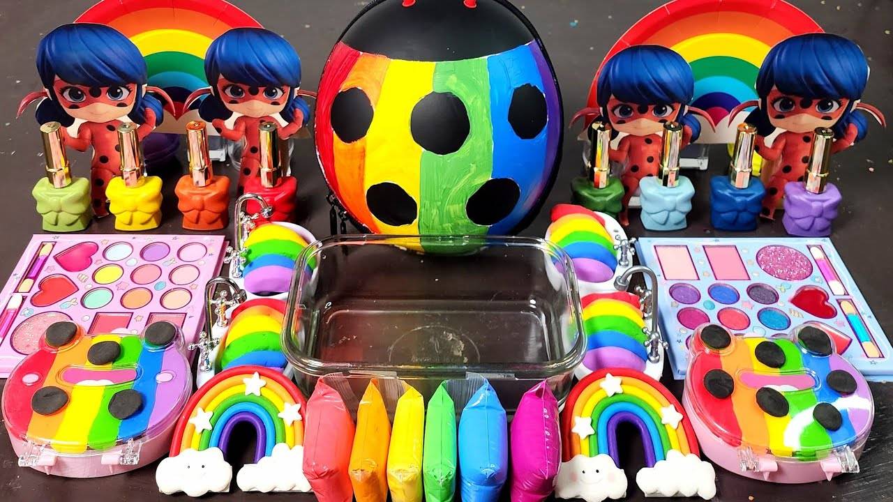 ASMR Леди Баг и Радужный Слайм , смешивает самые красивые цвета. смотреть онлайн