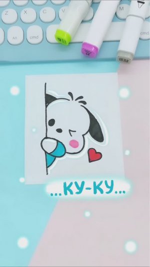 Рисуем собачку поэтапно| Ещё больше идей рисования на канале