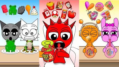 Incredibox Sprunki Challenge Emoticon Mukbang _ Cartoon Animation _ MOOMOOSTUDIO