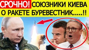 "Буревестник" Путина шокировал союзников Украины! Реакция Запада на новую ракету России!