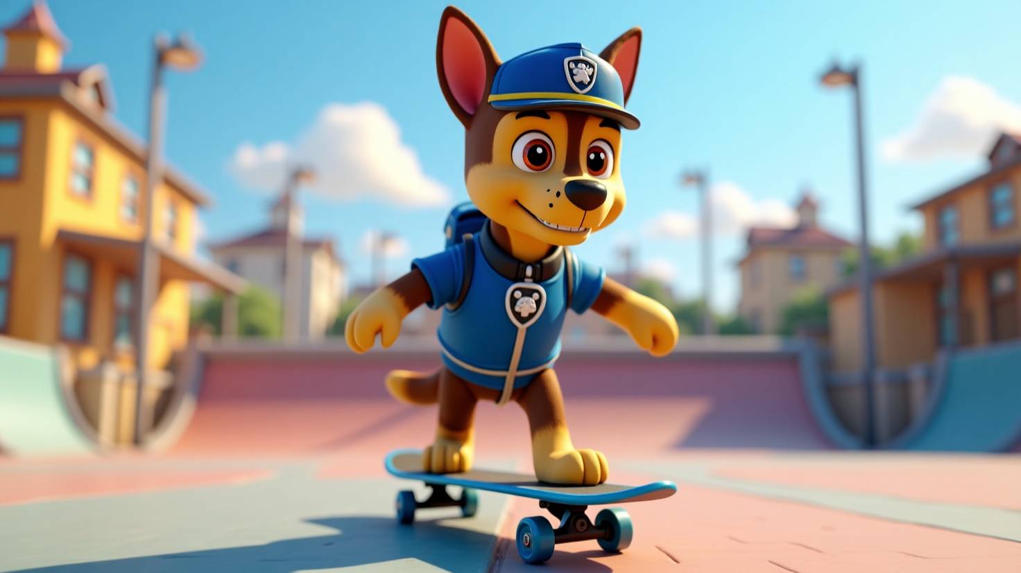 Щенячий патруль, Скай, Маршал, Эверест, Гончик, Крепышь и Зума катаются на скейтах смотреть онлайн