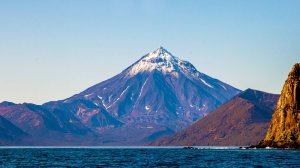 Круговая панорама на перевале вулкана Вилючинский. Камчатка.