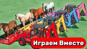 МУЛЬТИКИ ПРО РАЗНОЦВЕТНЫЕ ТРАКТОРЫ НА ФЕРМЕ ДЛЯ ДЕТЕЙ 🚜 КАТАЕМСЯ ВМЕСТЕ НА КРУТЫХ ГОРКАХ