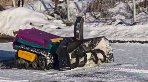 Робот снегоуборщик Venom Саранча (испытания шнекоротора)