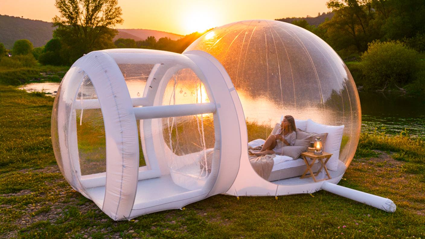 Прозрачная надувная палатка Bubble Tree 🌌 Эффектное решение для глэмпинга и бизнеса | БатутМастер смотреть онлайн