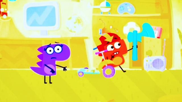 Динозавр Рики. Бешеный огурец. Серия 8