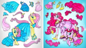 🦄 Делаем наряды для бумажных единорогов 🎀 Весёлые поделки!