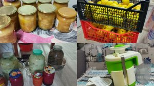 Соковыжималка,последние яблоки ,собираю сумку .