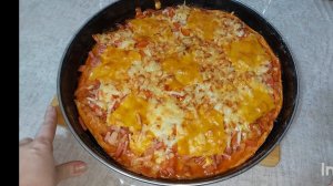 Выходной день, немного покупок, приготовили пиццу